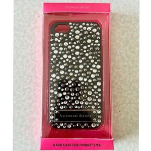 Victoria’s Secret iPhone SE/5/5S Hard Black Rhinestone Case